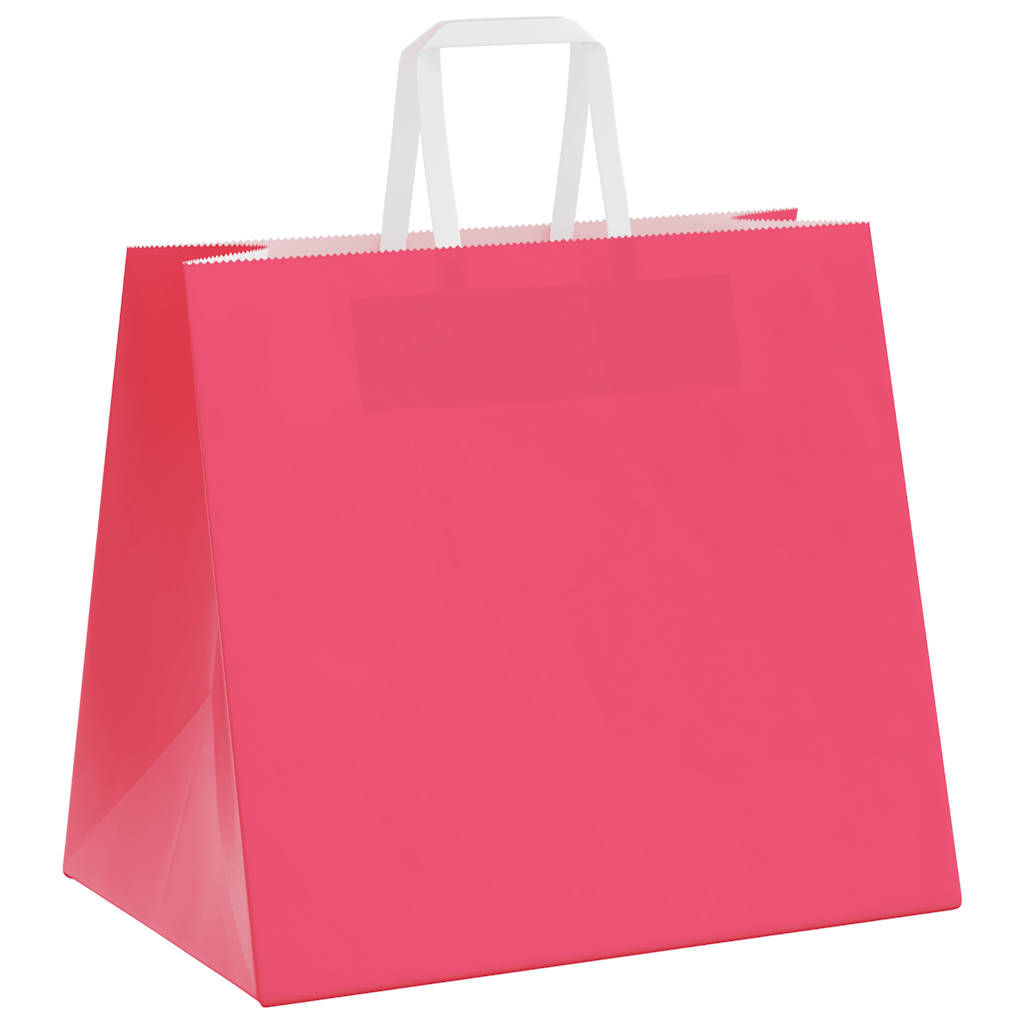 Papieren zakken 250 st met hengsels 32x22x28 cm roze is nu te koop bij PeponiXL, paradijselijk wonen!