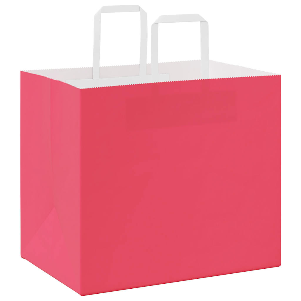 Papieren zakken 250 st met hengsels 32x22x28 cm roze is nu te koop bij PeponiXL, paradijselijk wonen!