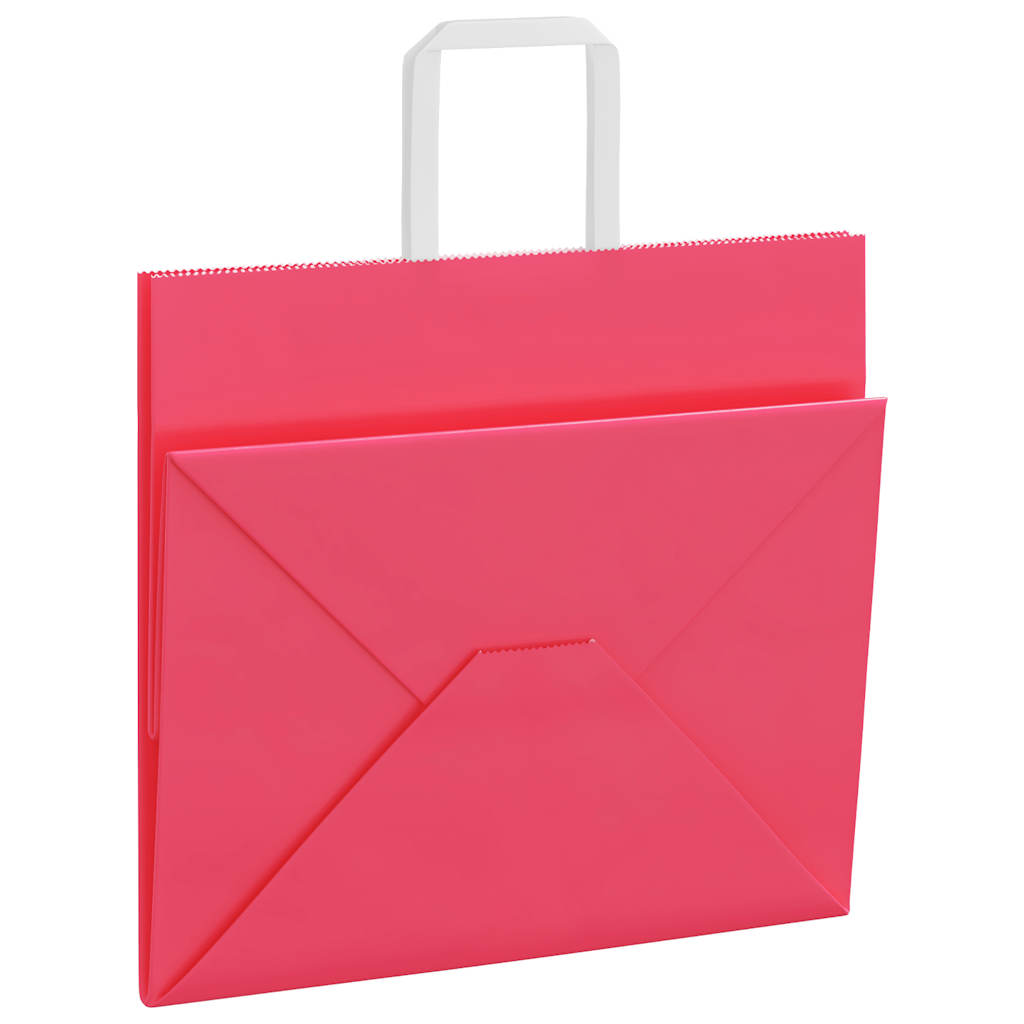Papieren zakken 250 st met hengsels 32x22x28 cm roze is nu te koop bij PeponiXL, paradijselijk wonen!