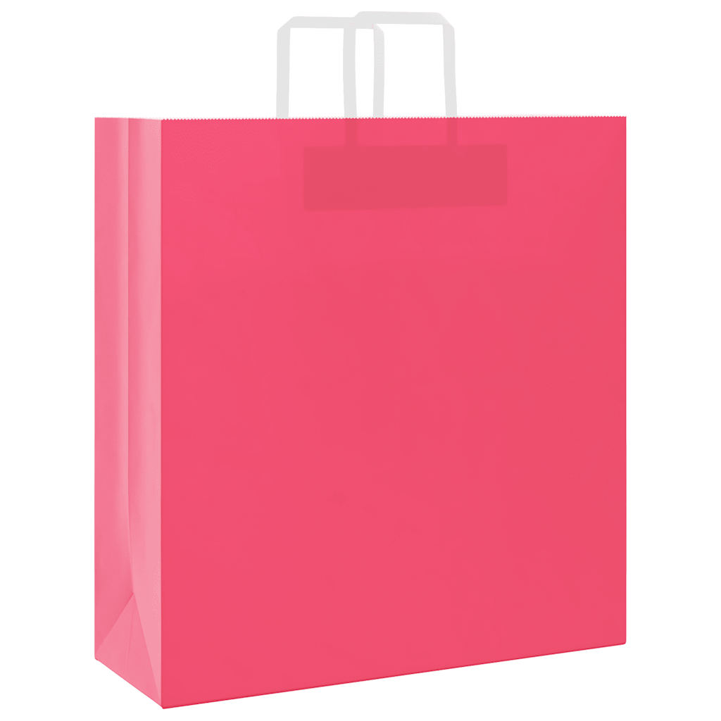 Papieren zakken 250 st met hengsels 45x17x48 cm roze is nu te koop bij PeponiXL, paradijselijk wonen!