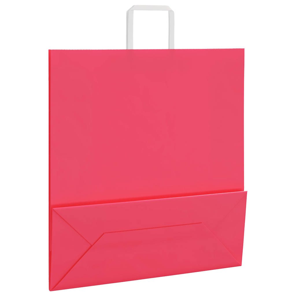 Papieren zakken 250 st met hengsels 45x17x48 cm roze is nu te koop bij PeponiXL, paradijselijk wonen!
