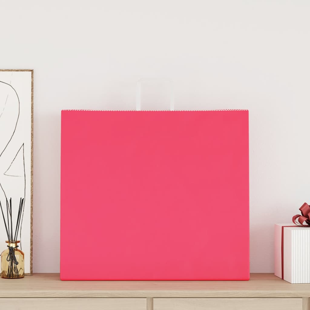 Papieren zakken 250 st met hengsels 54x15x49 cm roze is nu te koop bij PeponiXL, paradijselijk wonen!
