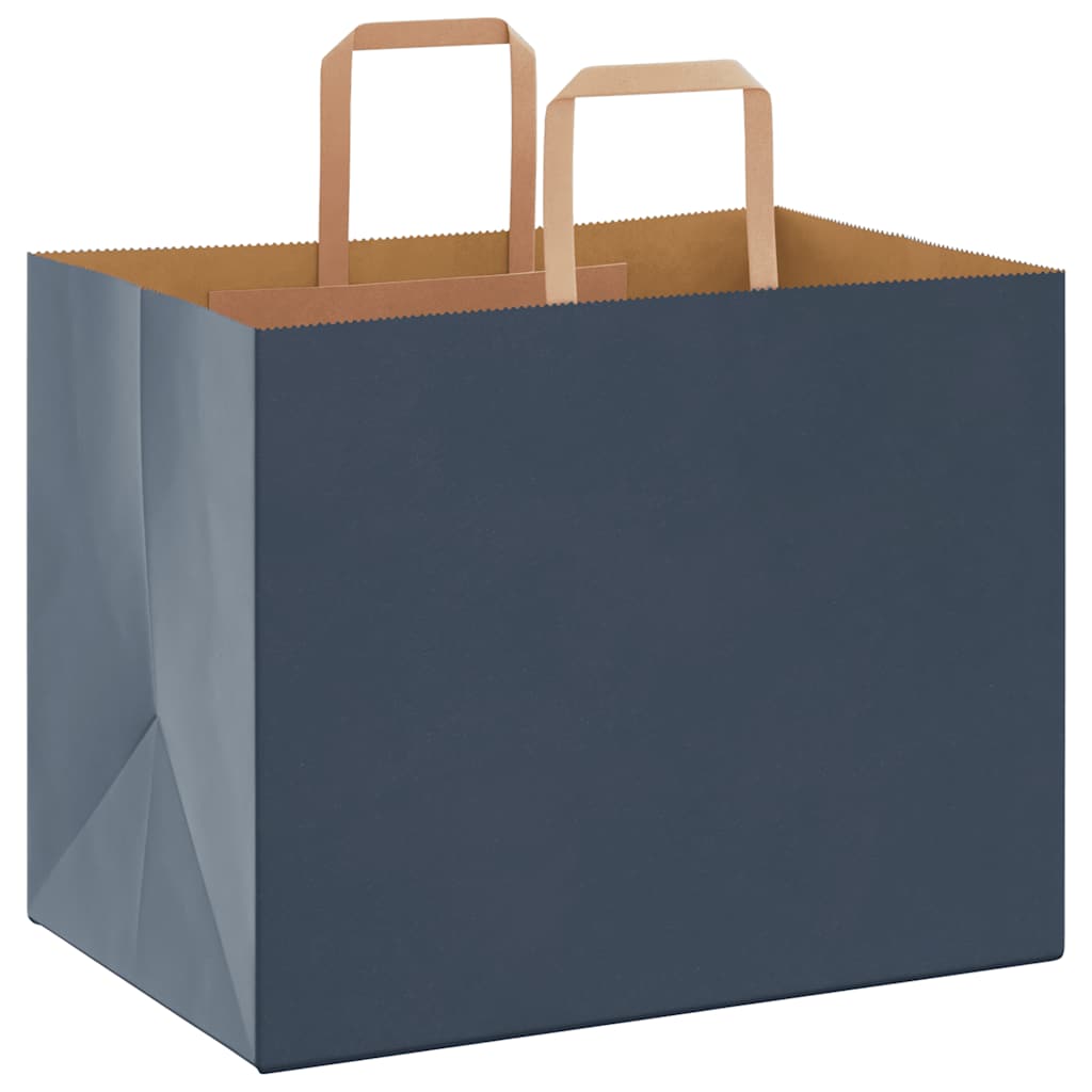 Papieren zakken 250 st met hengsels 32x22x24 cm blauw is nu te koop bij PeponiXL, paradijselijk wonen!