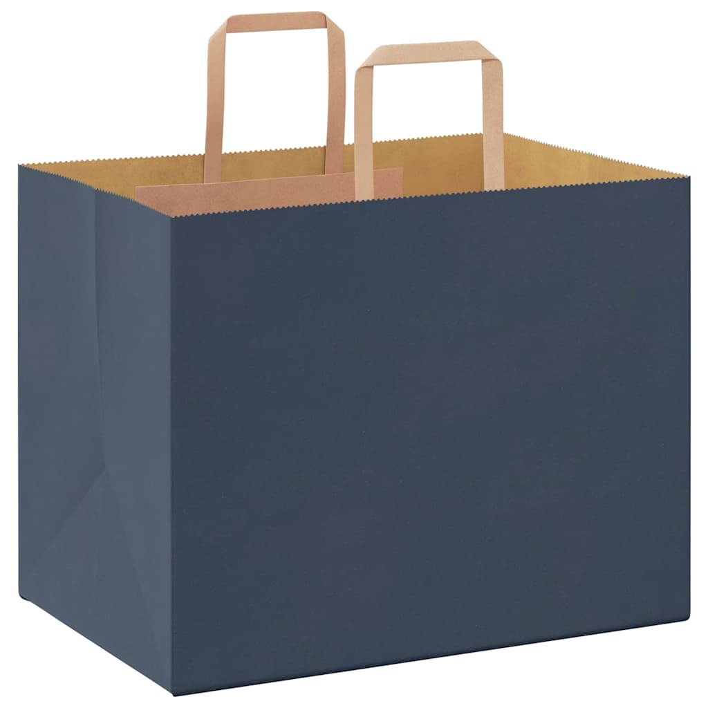 Papieren zakken 250 st met hengsels 32x22x24 cm blauw is nu te koop bij PeponiXL, paradijselijk wonen!