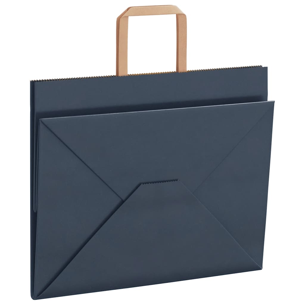 Papieren zakken 250 st met hengsels 32x22x24 cm blauw is nu te koop bij PeponiXL, paradijselijk wonen!
