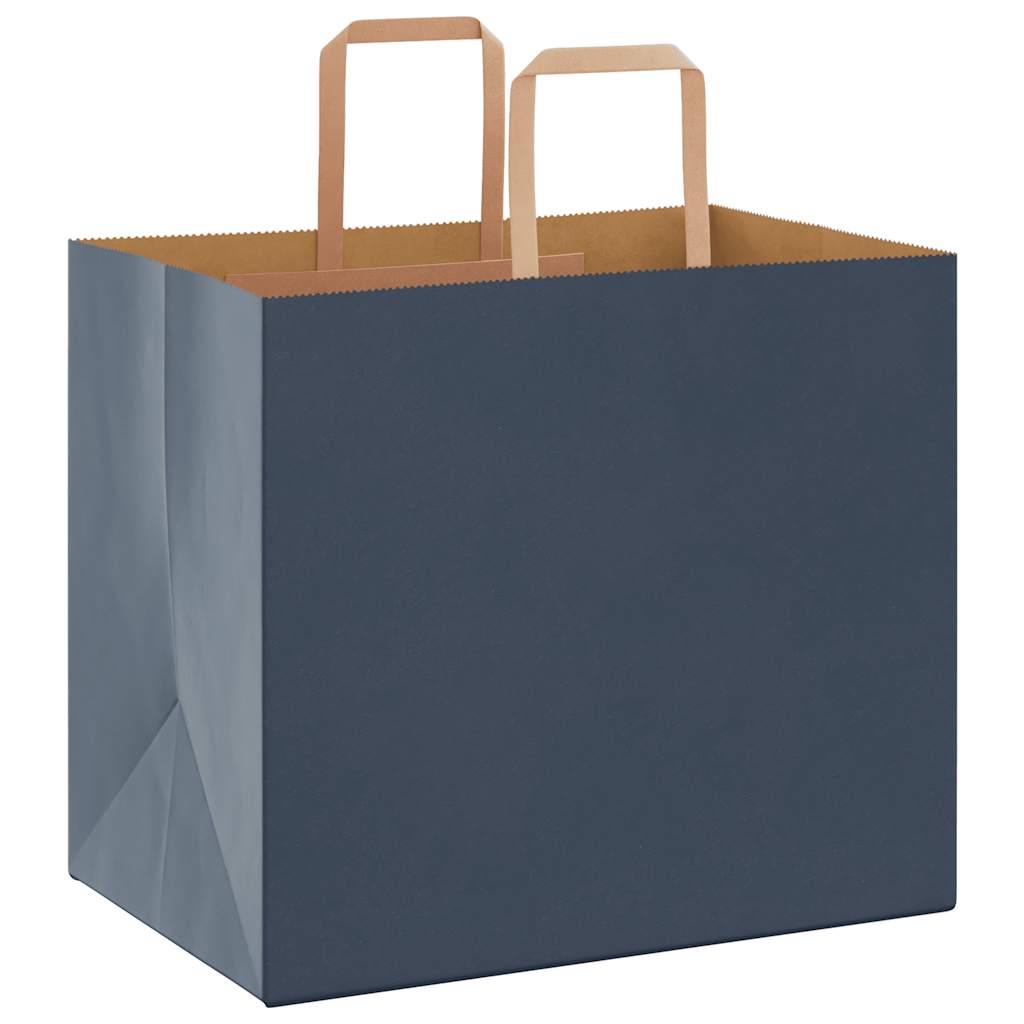 Papieren zakken 250 st met hengsels 32x22x28 cm blauw is nu te koop bij PeponiXL, paradijselijk wonen!