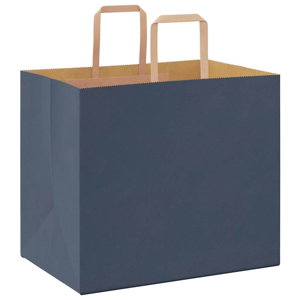 Papieren zakken 250 st met hengsels 32x22x28 cm blauw is nu te koop bij PeponiXL, paradijselijk wonen!