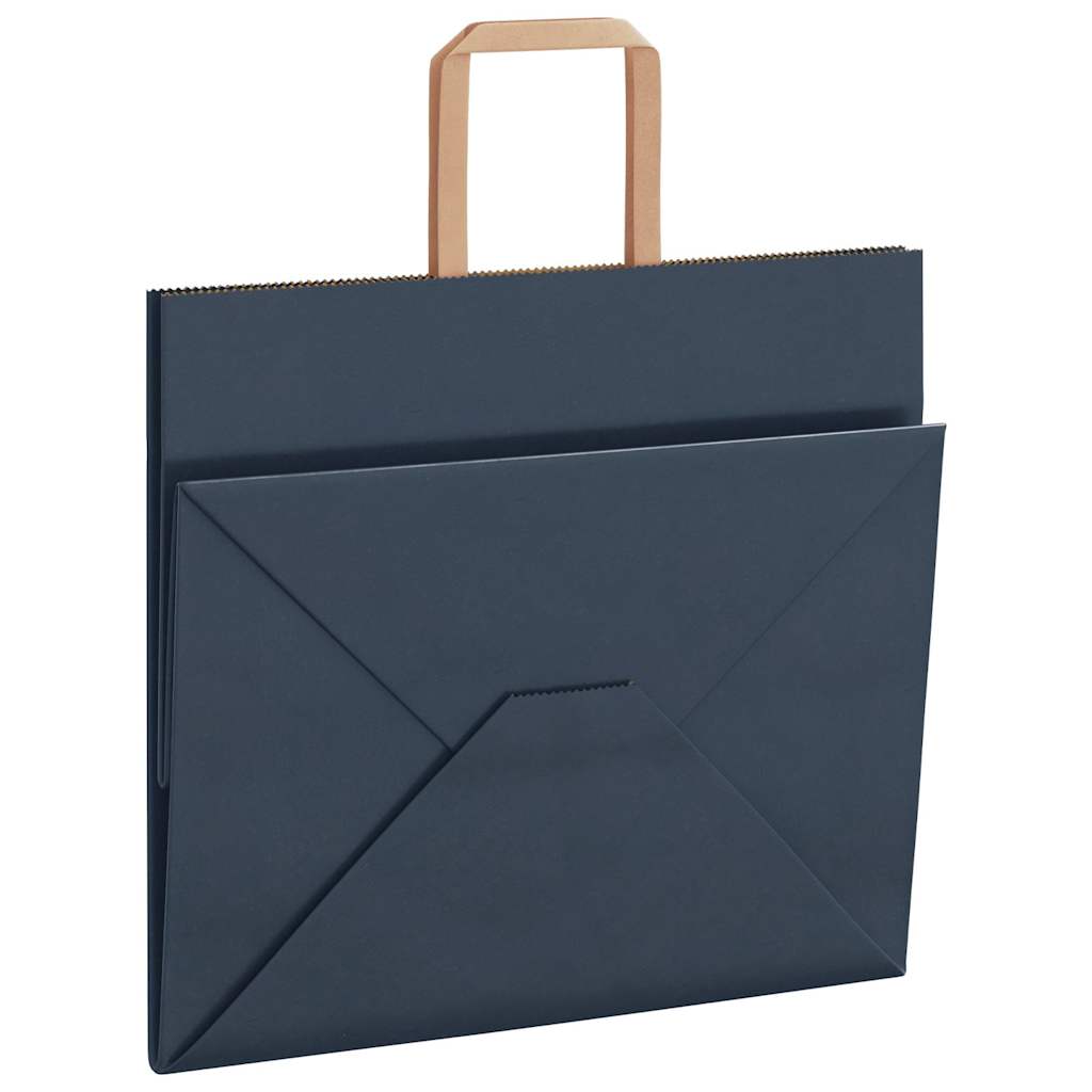 Papieren zakken 250 st met hengsels 32x22x28 cm blauw is nu te koop bij PeponiXL, paradijselijk wonen!