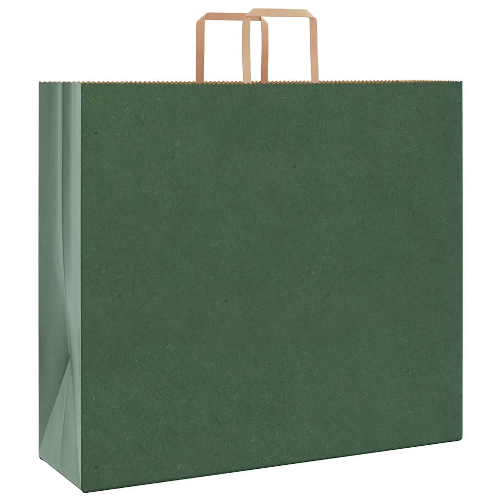 Papieren zakken 250 st met hengsels 54x15x49 cm groen is nu te koop bij PeponiXL, paradijselijk wonen!