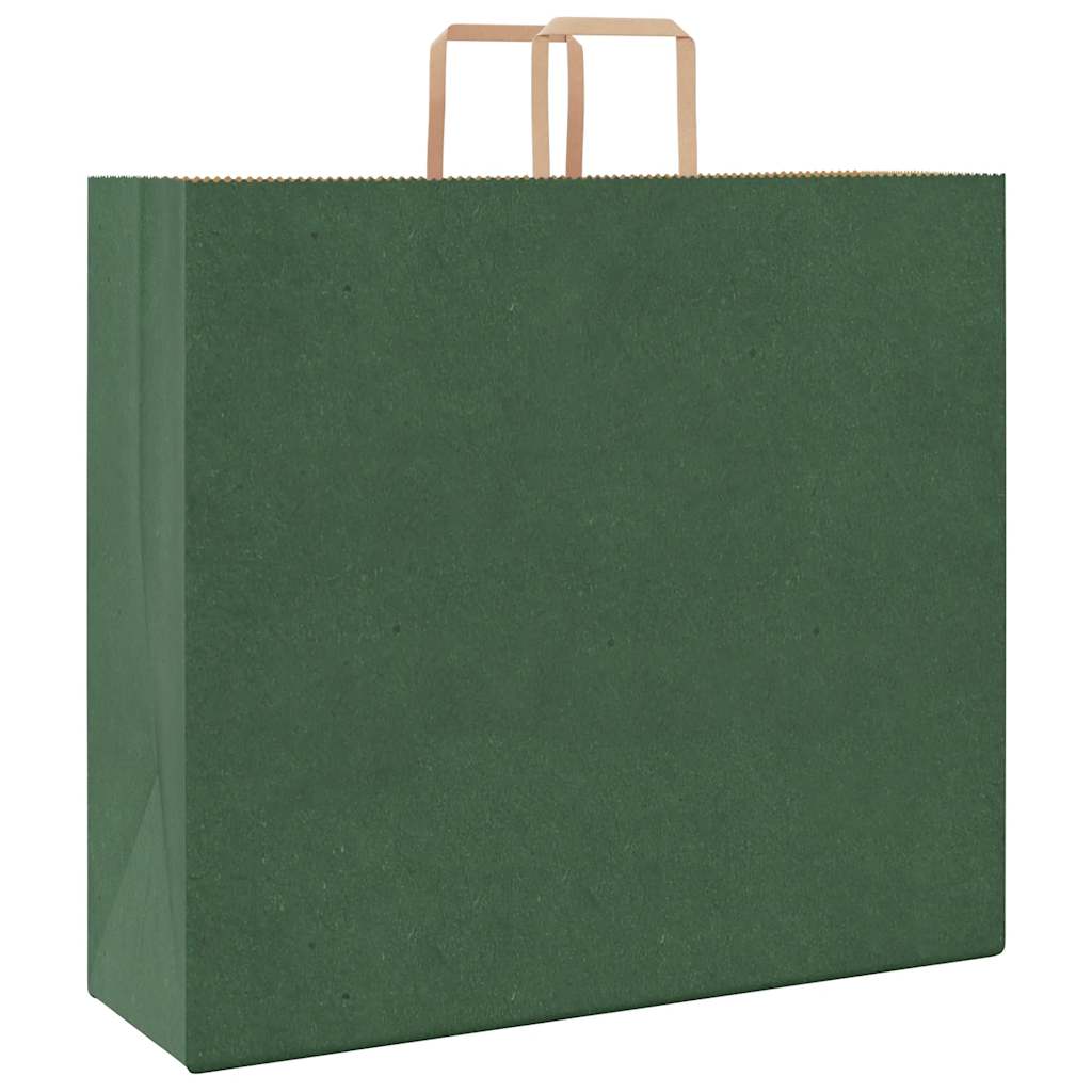 Papieren zakken 250 st met hengsels 54x15x49 cm groen is nu te koop bij PeponiXL, paradijselijk wonen!