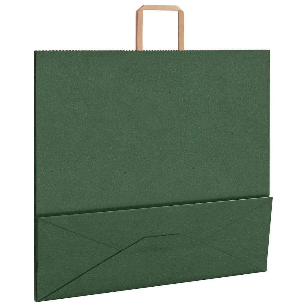 Papieren zakken 250 st met hengsels 54x15x49 cm groen is nu te koop bij PeponiXL, paradijselijk wonen!