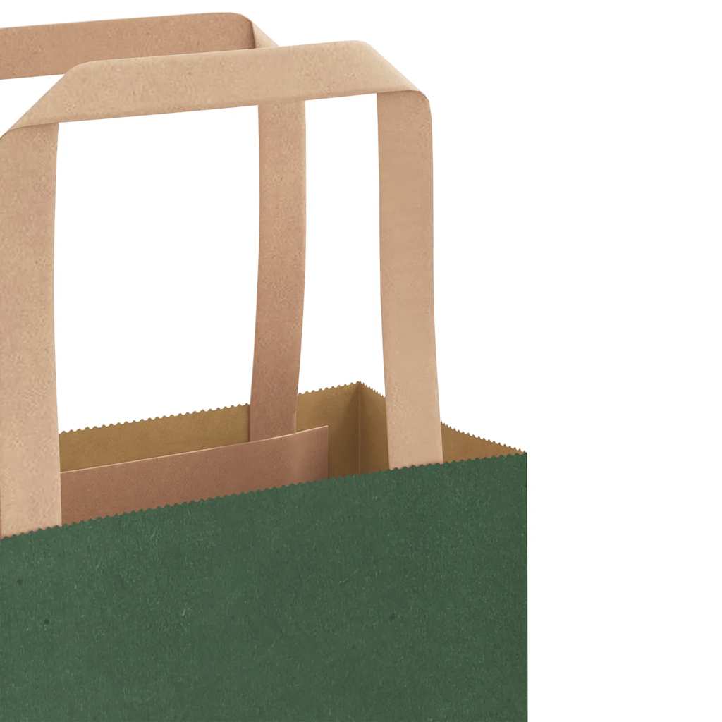 Papieren zakken 250 st met hengsels 54x15x49 cm groen is nu te koop bij PeponiXL, paradijselijk wonen!