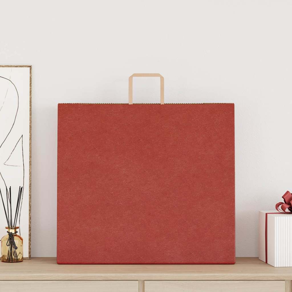 Papieren zakken 250 st met hengsels 54x15x49 cm rood is nu te koop bij PeponiXL, paradijselijk wonen!