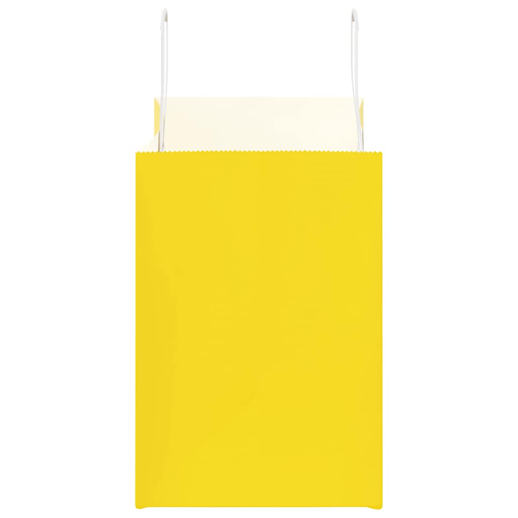 Papieren zakken 50 st met hengsels 32x17x25 cm geel is nu te koop bij PeponiXL, paradijselijk wonen!