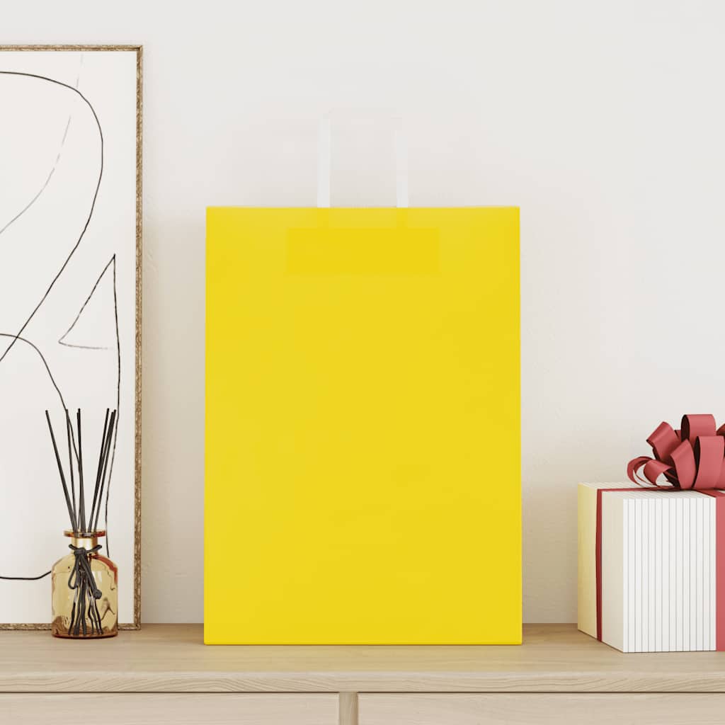 Papieren zakken 250 st met hengsels 32x17x44 cm geel is nu te koop bij PeponiXL, paradijselijk wonen!