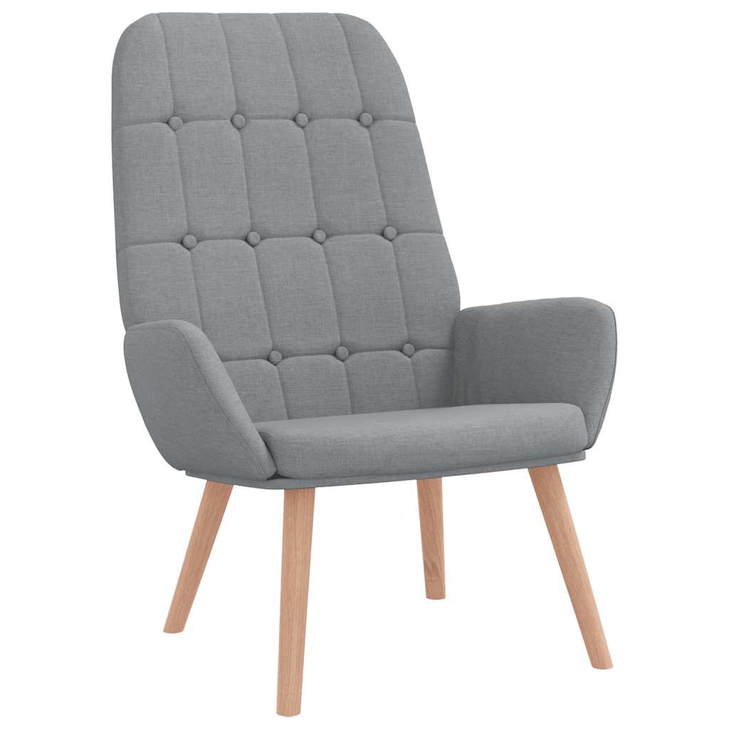 Relaxstoel met voetenbankje stof lichtgrijs is nu te koop bij PeponiXL, paradijselijk wonen!