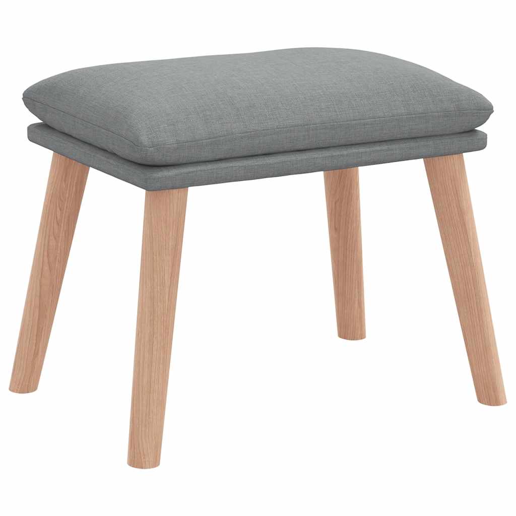 Relaxstoel met voetenbankje stof lichtgrijs is nu te koop bij PeponiXL, paradijselijk wonen!