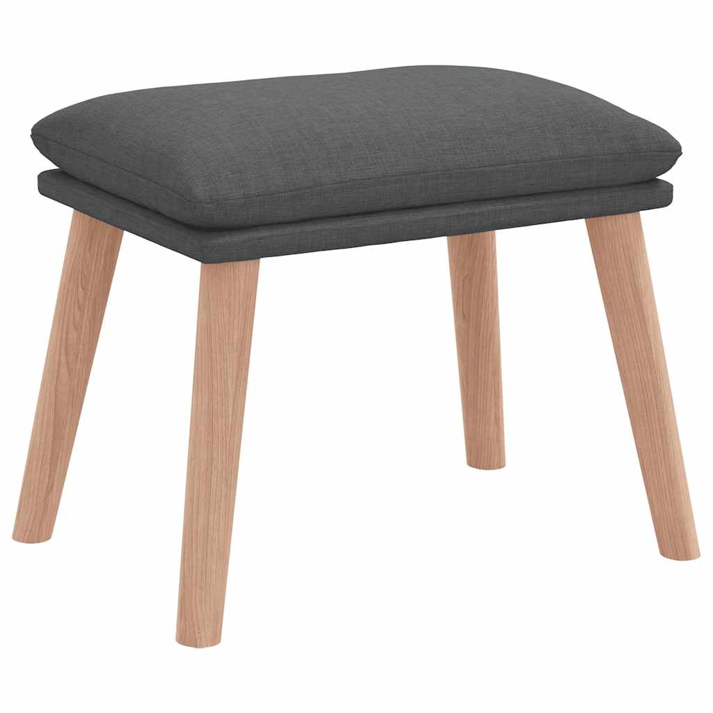 Relaxstoel met voetenbank stof donkergrijs is nu te koop bij PeponiXL, paradijselijk wonen!