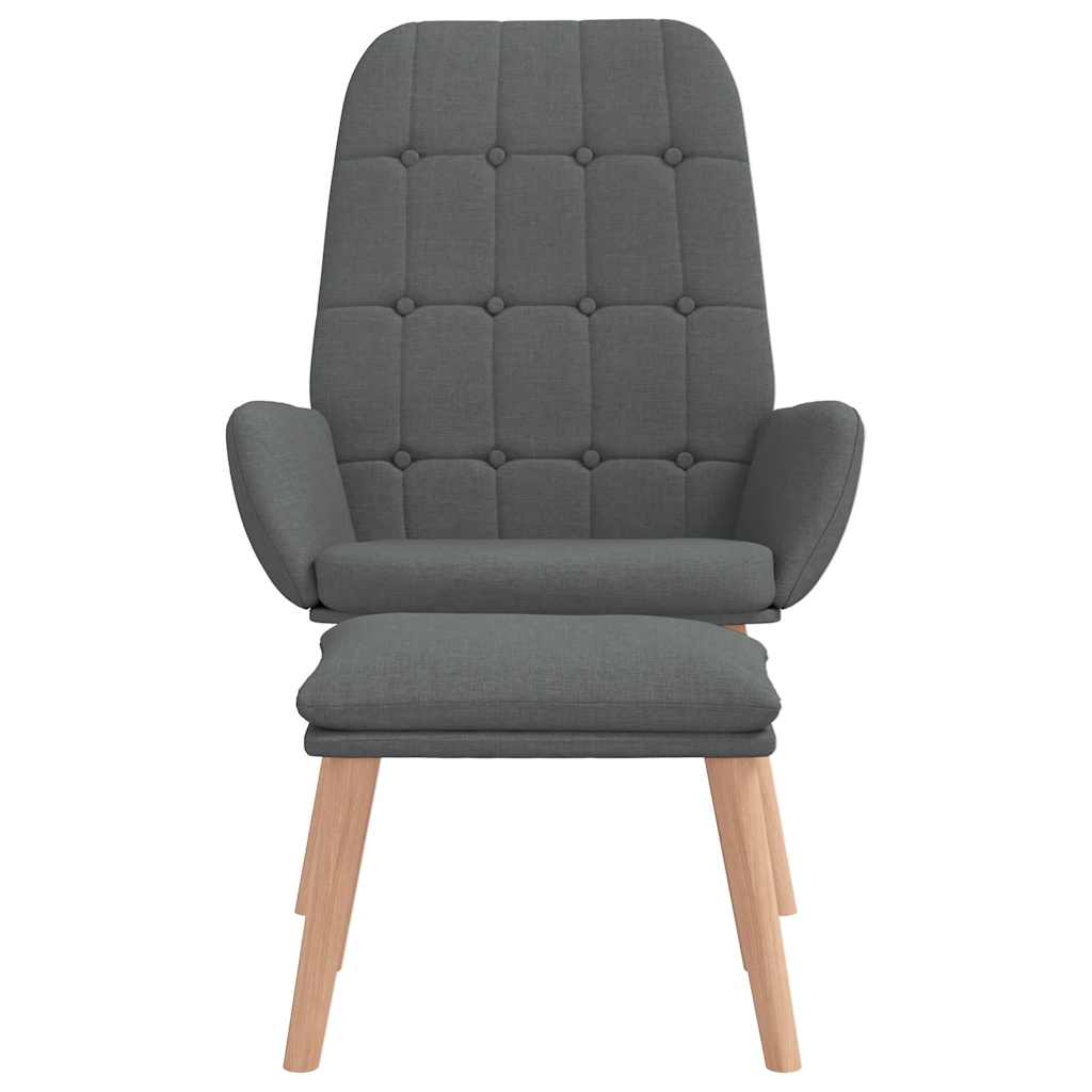 Relaxstoel met voetenbank stof donkergrijs is nu te koop bij PeponiXL, paradijselijk wonen!