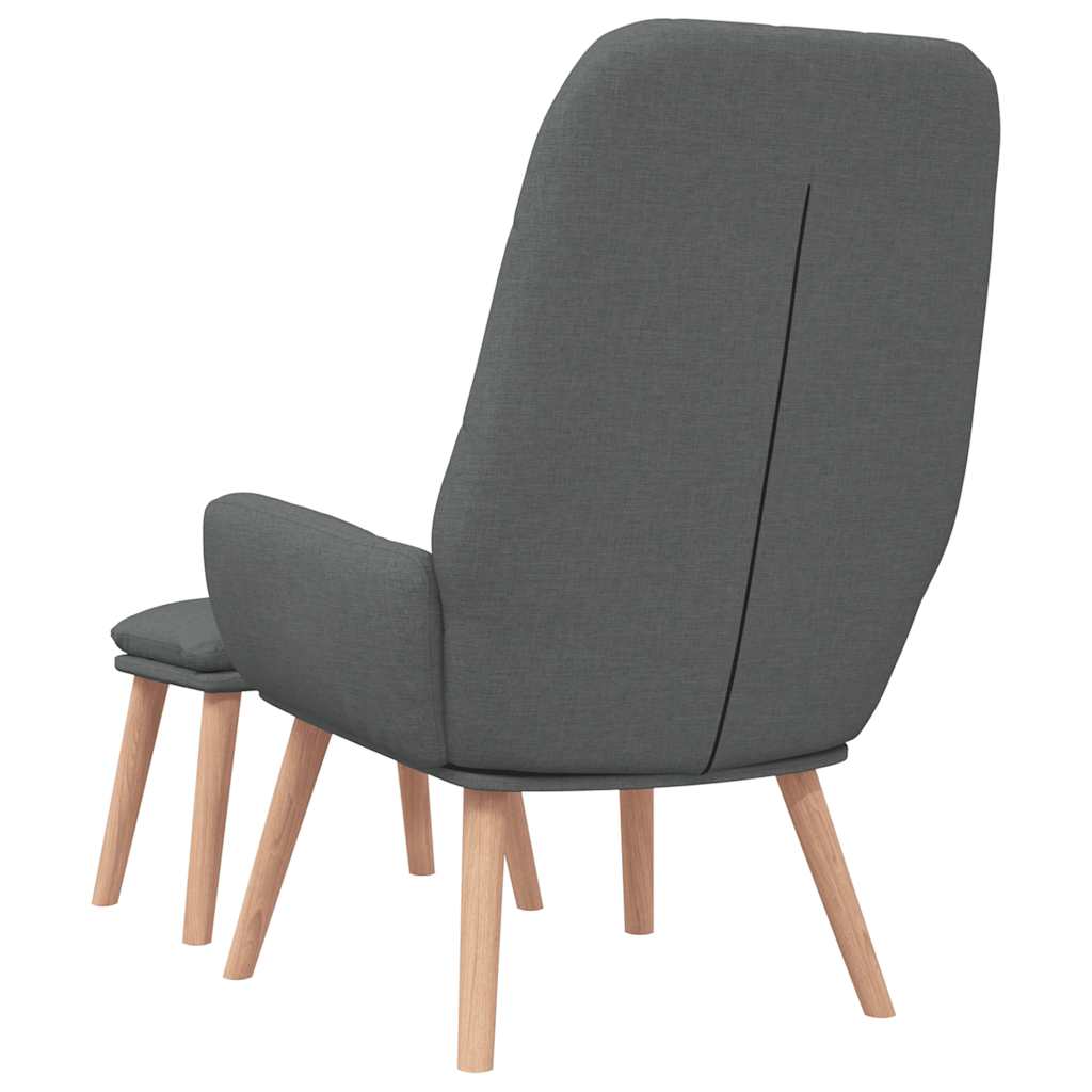 Relaxstoel met voetenbank stof donkergrijs is nu te koop bij PeponiXL, paradijselijk wonen!