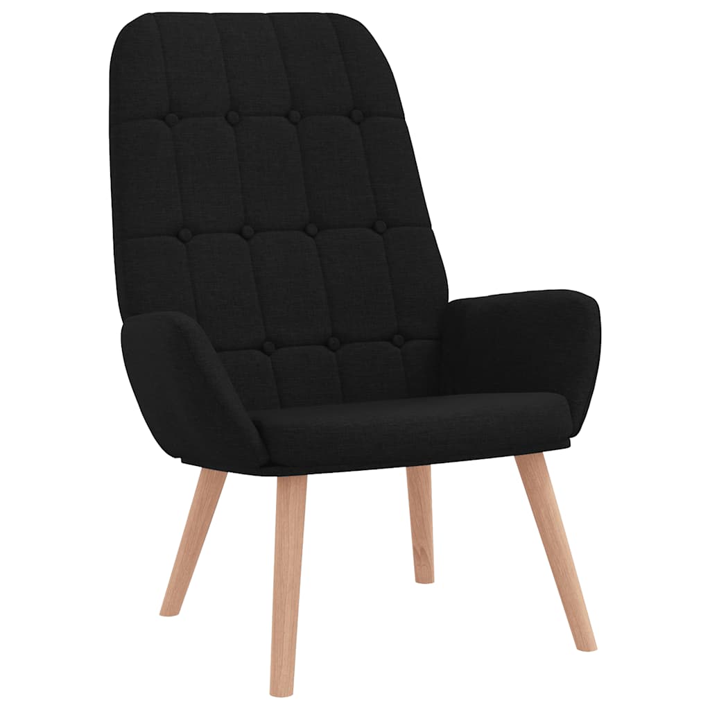 Relaxstoel met voetenbank stof zwart is nu te koop bij PeponiXL, paradijselijk wonen!