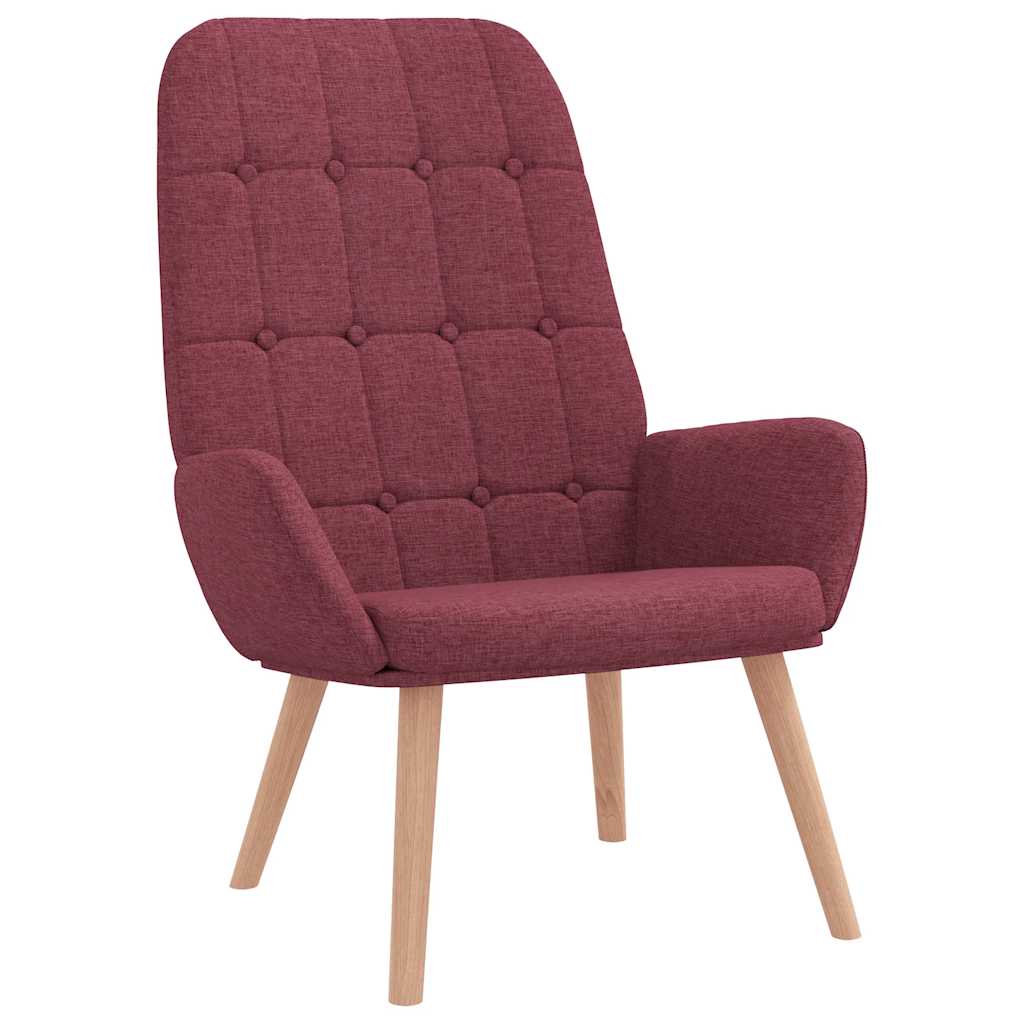 Relaxstoel met voetenbank stof wijnrood is nu te koop bij PeponiXL, paradijselijk wonen!