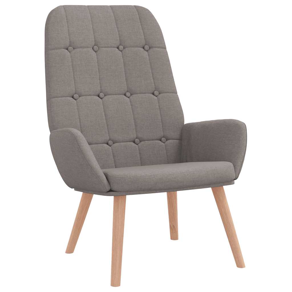 Relaxstoel met voetenbank stof taupe is nu te koop bij PeponiXL, paradijselijk wonen!