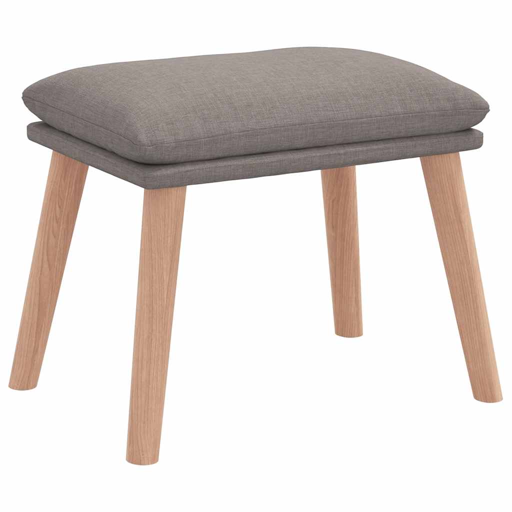 Relaxstoel met voetenbank stof taupe is nu te koop bij PeponiXL, paradijselijk wonen!