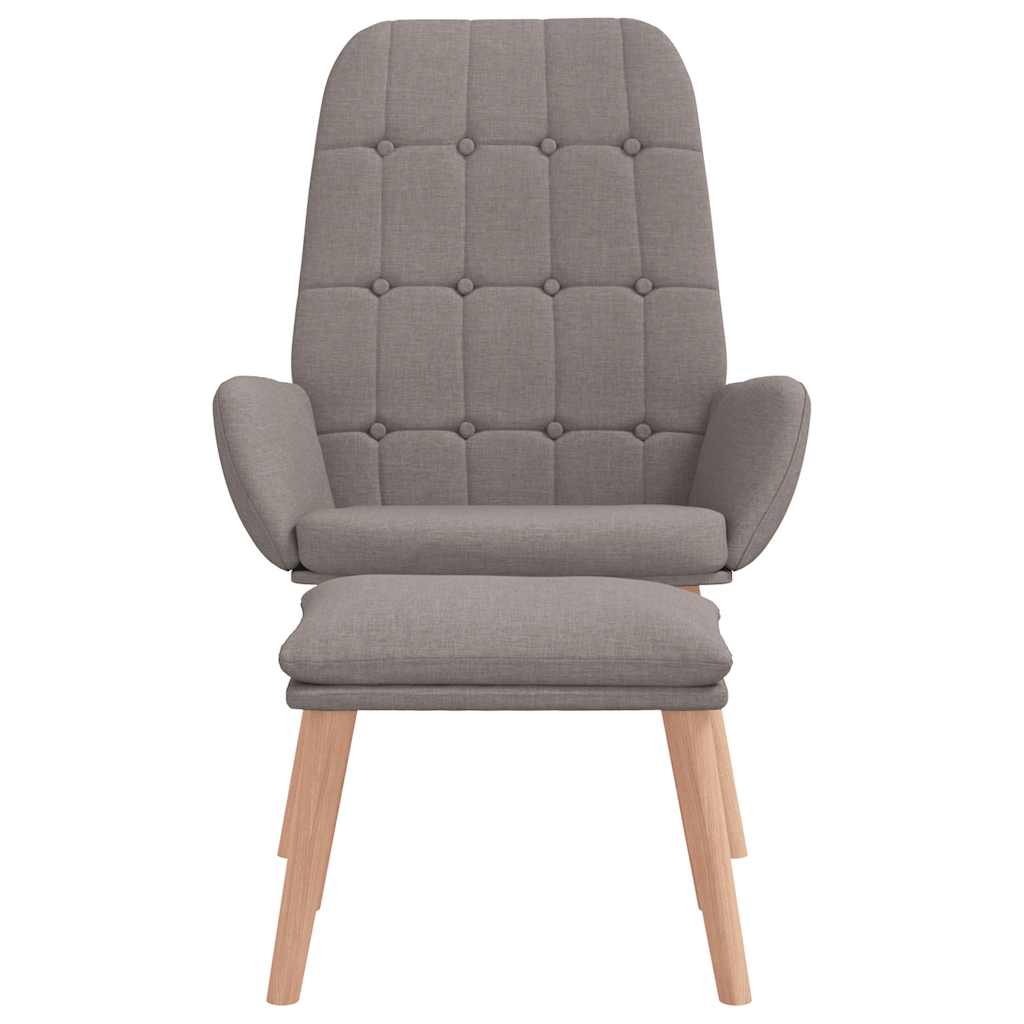 Relaxstoel met voetenbank stof taupe is nu te koop bij PeponiXL, paradijselijk wonen!
