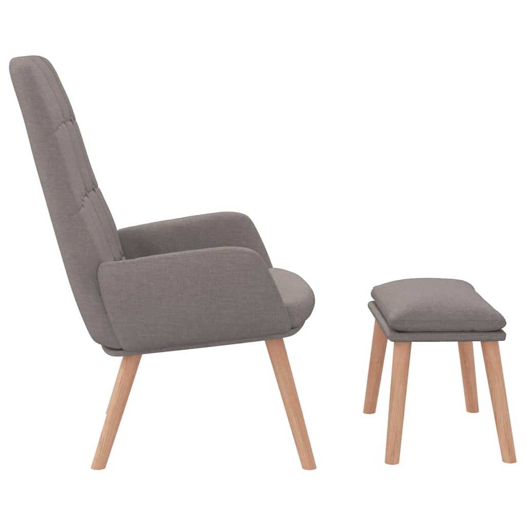Relaxstoel met voetenbank stof taupe is nu te koop bij PeponiXL, paradijselijk wonen!