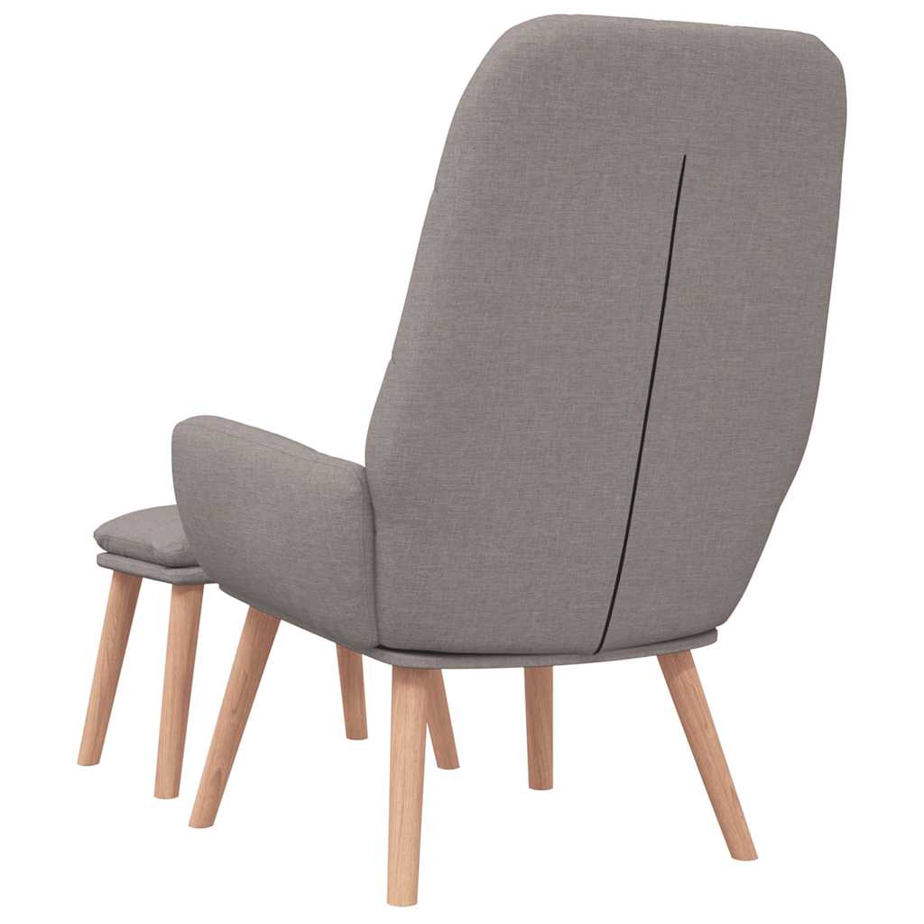 Relaxstoel met voetenbank stof taupe is nu te koop bij PeponiXL, paradijselijk wonen!