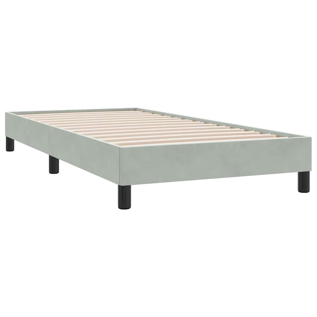 Boxspringbed zonder matras 80x210 cm fluweel lichtgrijs is nu te koop bij PeponiXL, paradijselijk wonen!