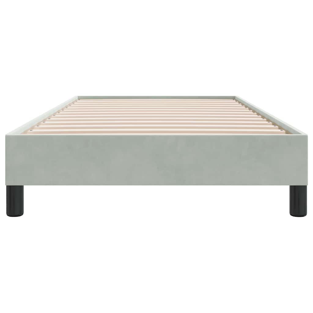 Boxspringbed zonder matras 80x210 cm fluweel lichtgrijs is nu te koop bij PeponiXL, paradijselijk wonen!