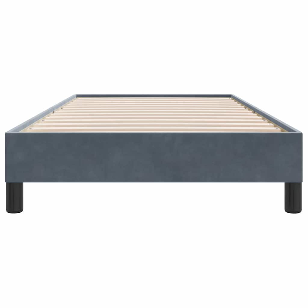 Boxspring zonder matras fluweel donkergrijs 80x210 cm is nu te koop bij PeponiXL, paradijselijk wonen!