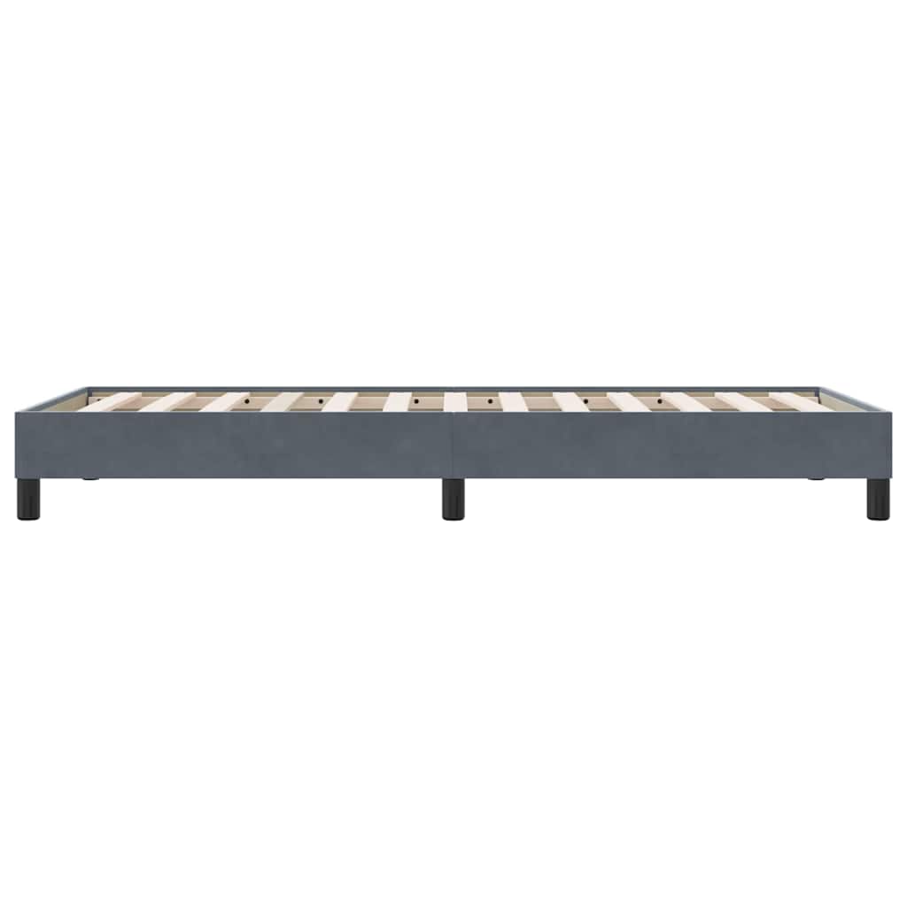 Boxspring zonder matras fluweel donkergrijs 80x210 cm is nu te koop bij PeponiXL, paradijselijk wonen!