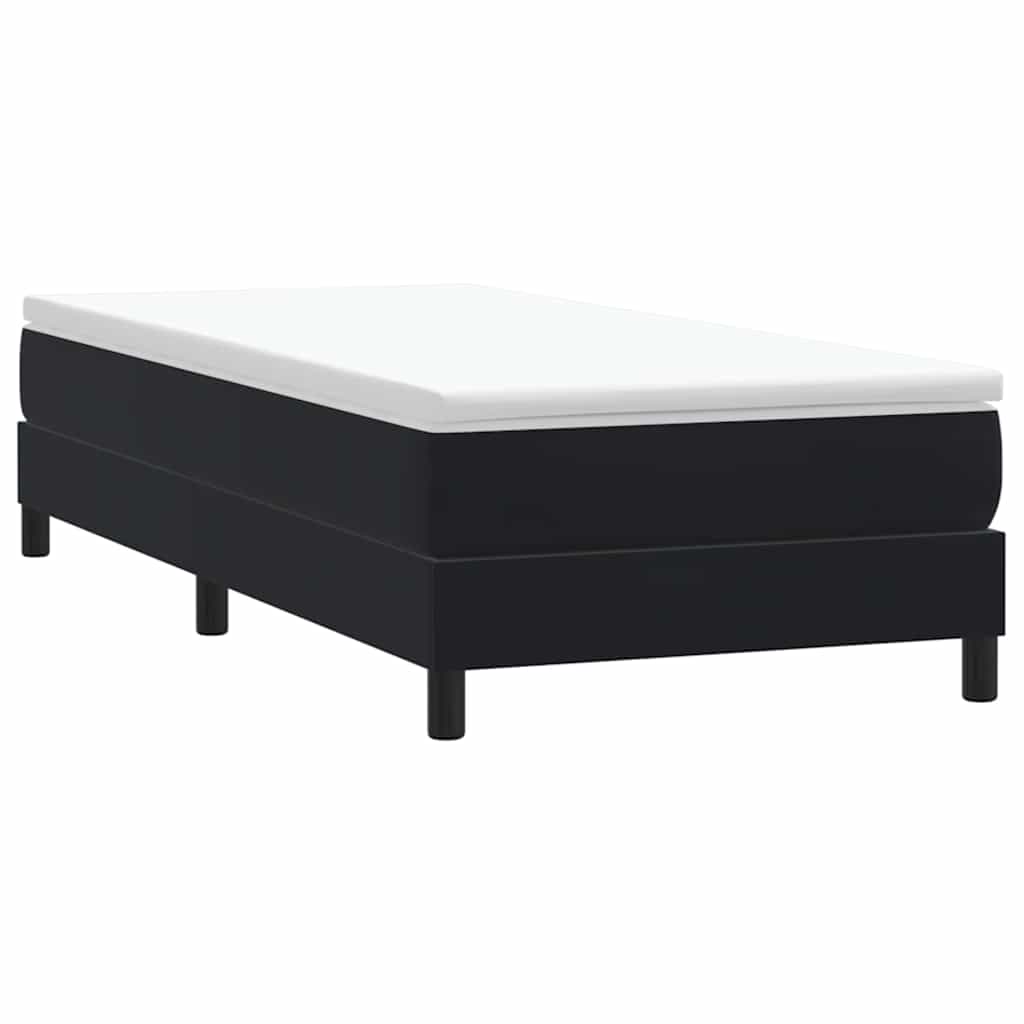 Boxspring zonder matras fluweel zwart 80x210 cm is nu te koop bij PeponiXL, paradijselijk wonen!