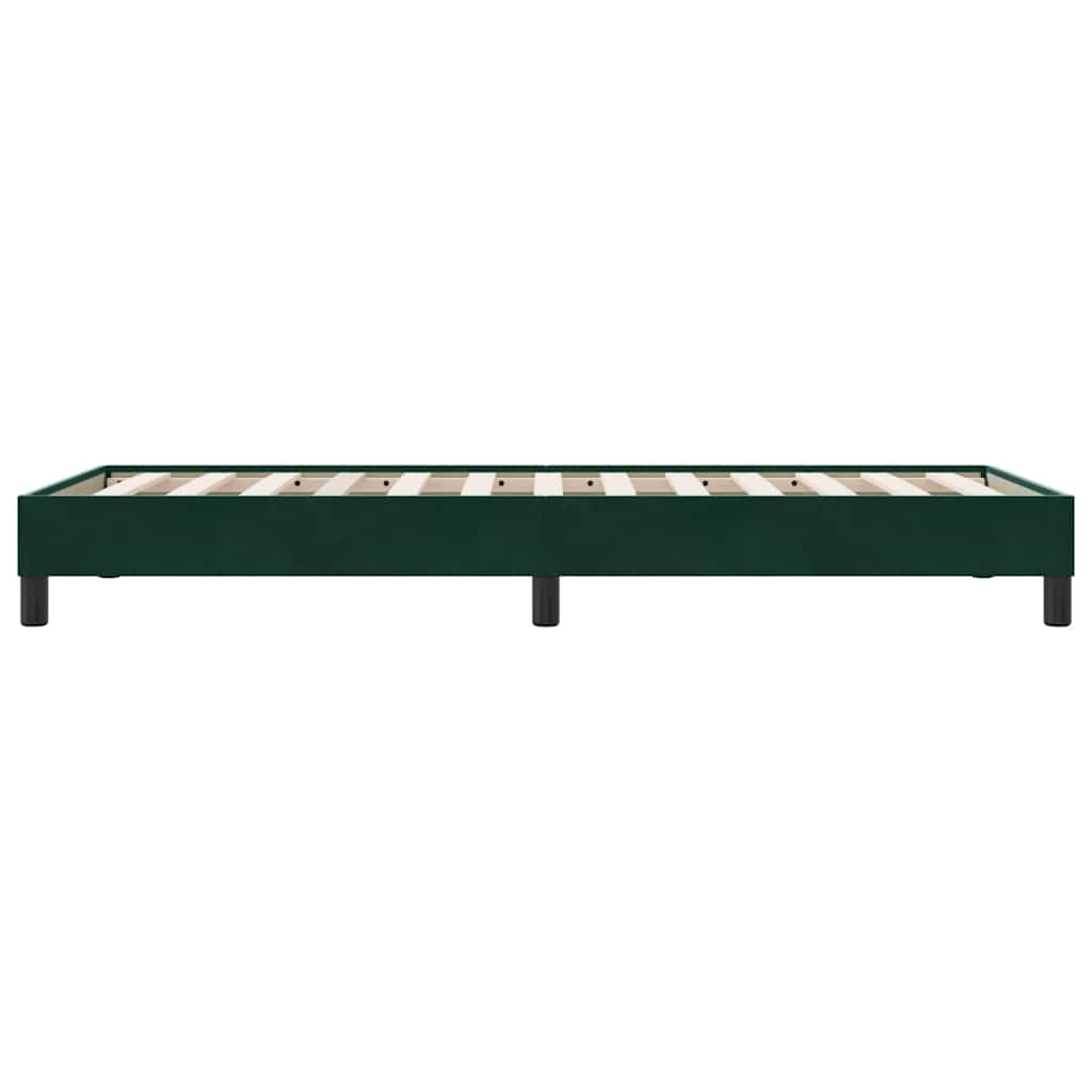 Boxspring zonder matras fluweel donkergroen 80x210 cm is nu te koop bij PeponiXL, paradijselijk wonen!