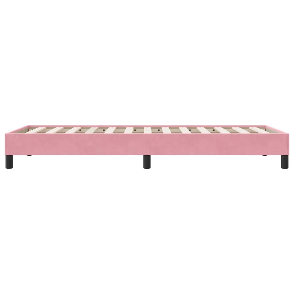 Boxspring zonder matras fluweel roze 80x210 cm is nu te koop bij PeponiXL, paradijselijk wonen!