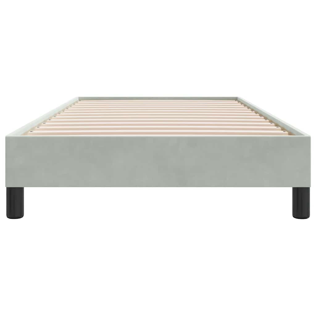 Boxspring zonder matras fluweel lichtgrijs 90x210 cm is nu te koop bij PeponiXL, paradijselijk wonen!