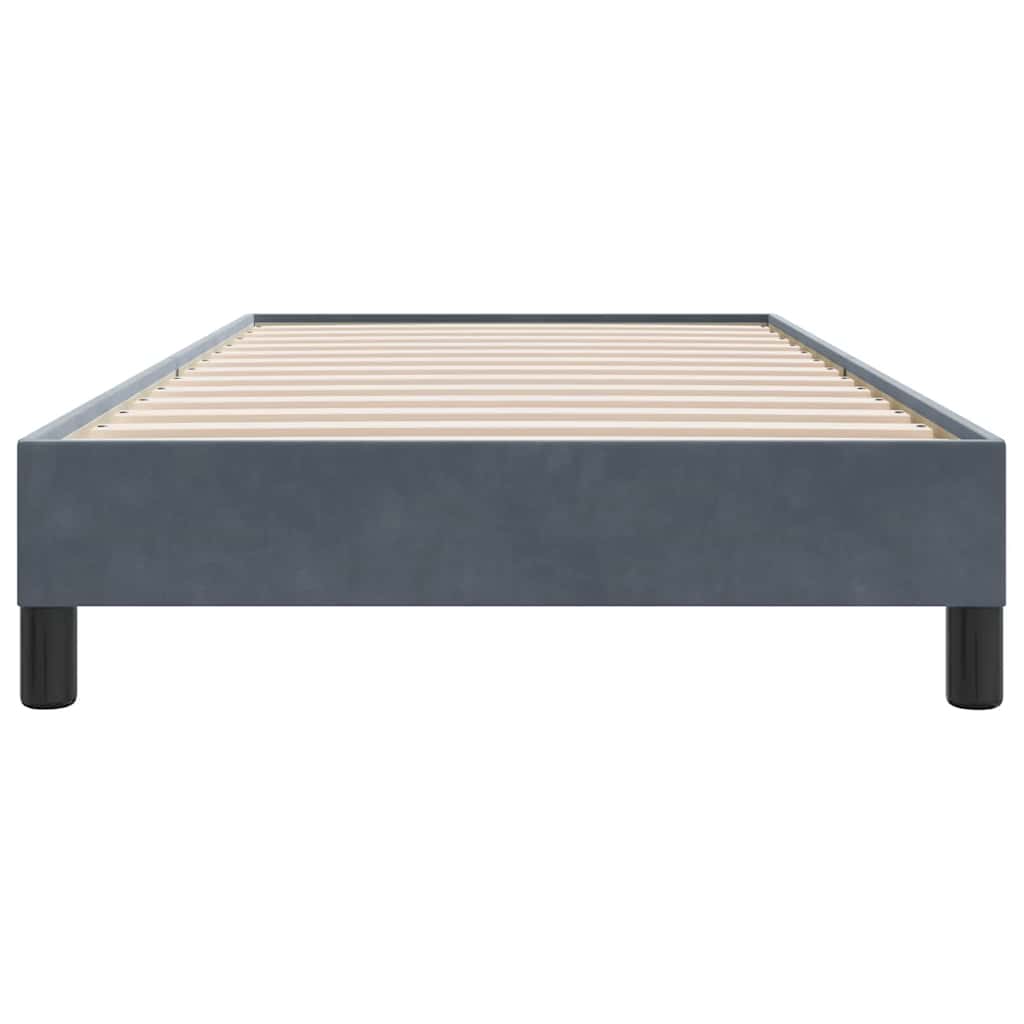 Boxspring zonder matras fluweel donkergrijs 90x210 cm is nu te koop bij PeponiXL, paradijselijk wonen!