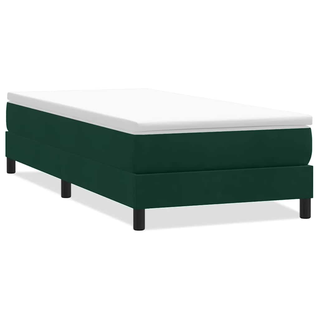 Boxspring zonder matras fluweel donkergroen 90x210 cm is nu te koop bij PeponiXL, paradijselijk wonen!