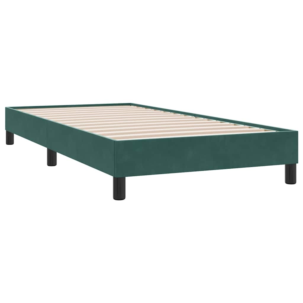 Boxspring zonder matras fluweel donkergroen 90x210 cm is nu te koop bij PeponiXL, paradijselijk wonen!