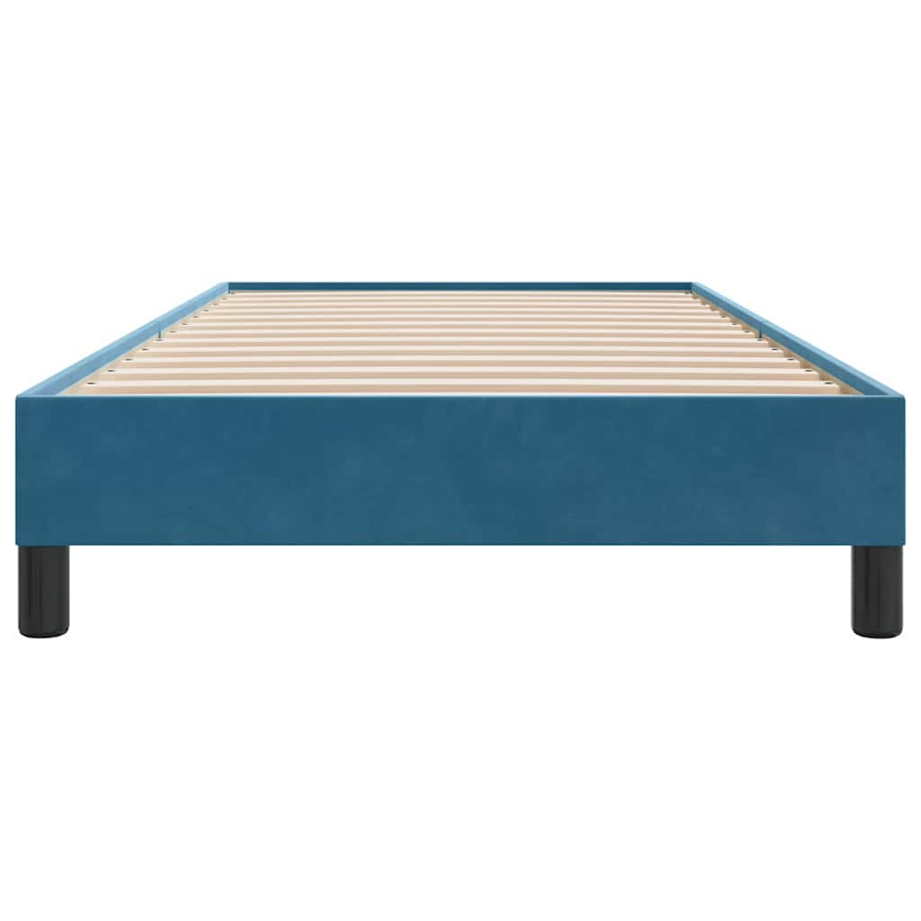 Boxspring zonder matras fluweel donkerblauw 90x210 cm is nu te koop bij PeponiXL, paradijselijk wonen!