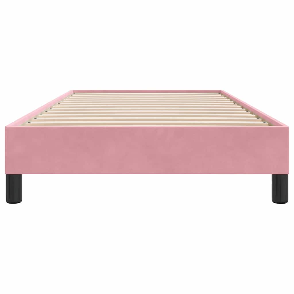 Boxspring zonder matras fluweel roze 90x210 cm is nu te koop bij PeponiXL, paradijselijk wonen!