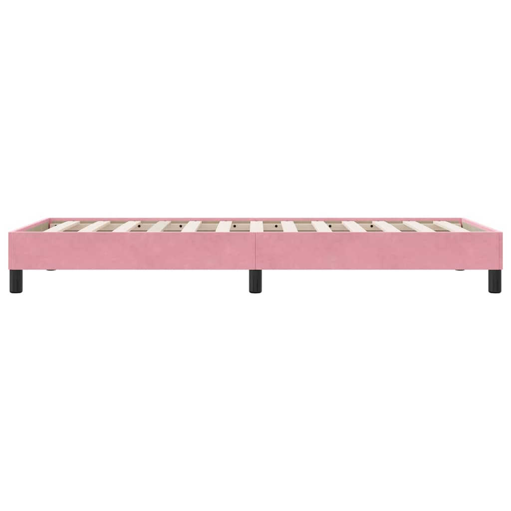 Boxspring zonder matras fluweel roze 90x210 cm is nu te koop bij PeponiXL, paradijselijk wonen!