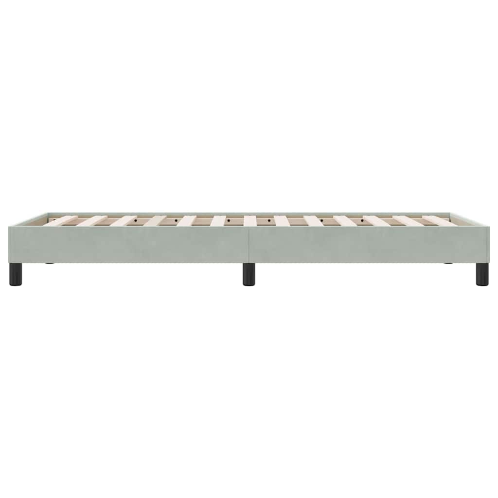 Boxspring zonder matras fluweel lichtgrijs 100x210 cm is nu te koop bij PeponiXL, paradijselijk wonen!