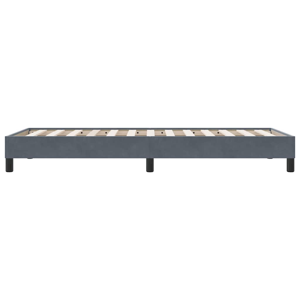 Boxspring zonder matras fluweel donkergrijs 100x210 cm is nu te koop bij PeponiXL, paradijselijk wonen!