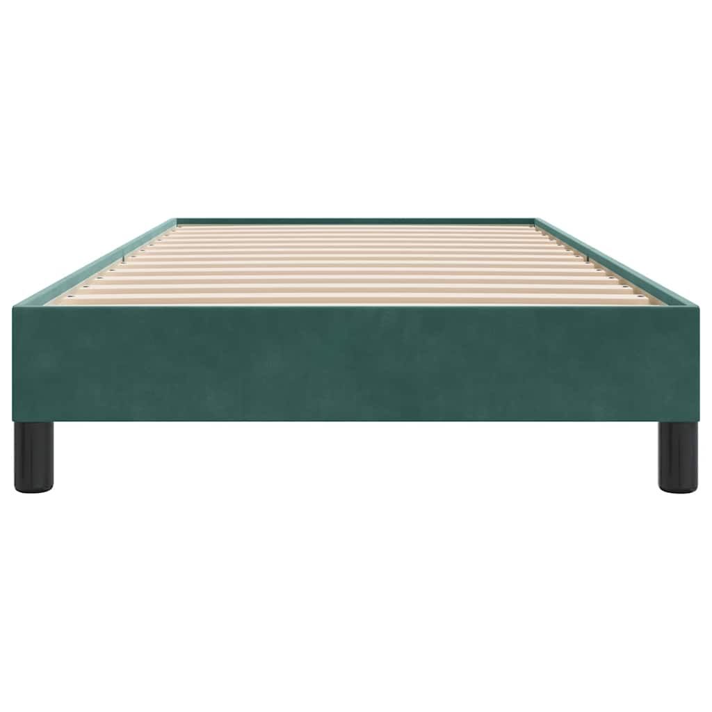 Boxspring zonder matras fluweel donkergroen 100x210 cm is nu te koop bij PeponiXL, paradijselijk wonen!