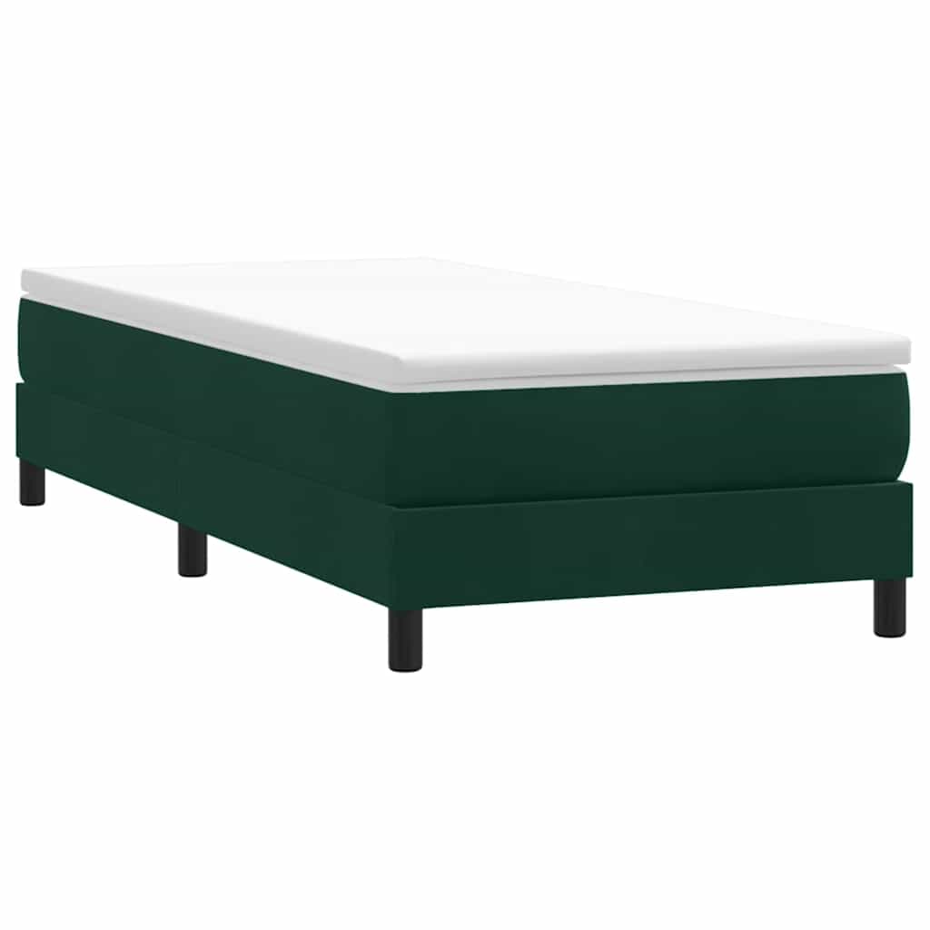 Boxspring zonder matras fluweel donkergroen 100x210 cm is nu te koop bij PeponiXL, paradijselijk wonen!