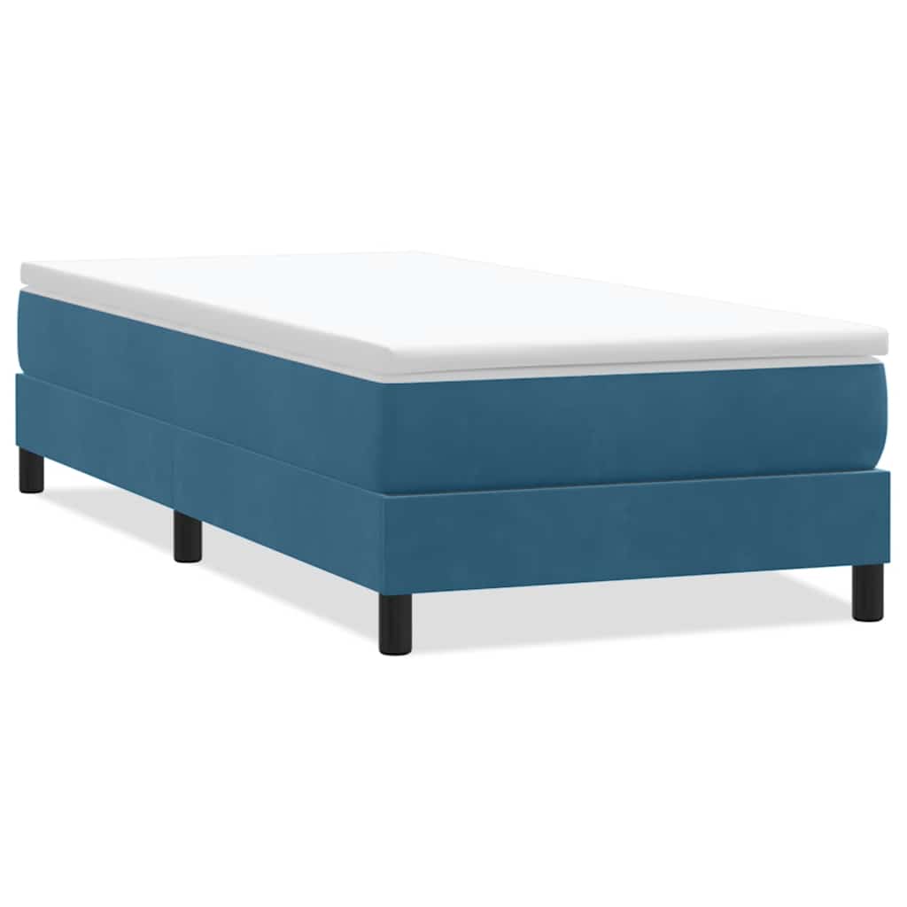 Boxspring zonder matras fluweel donkerblauw 100x210 cm is nu te koop bij PeponiXL, paradijselijk wonen!